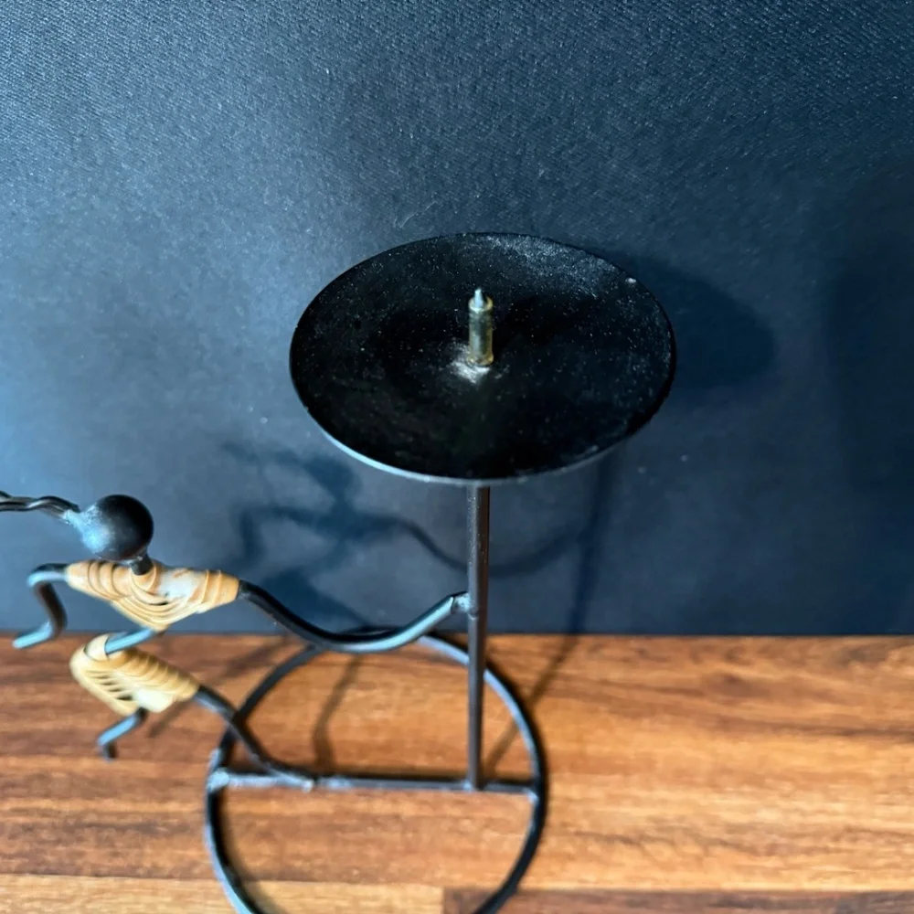 Metal Dancing Woman Candle Holder